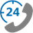24 hour emergency service icon